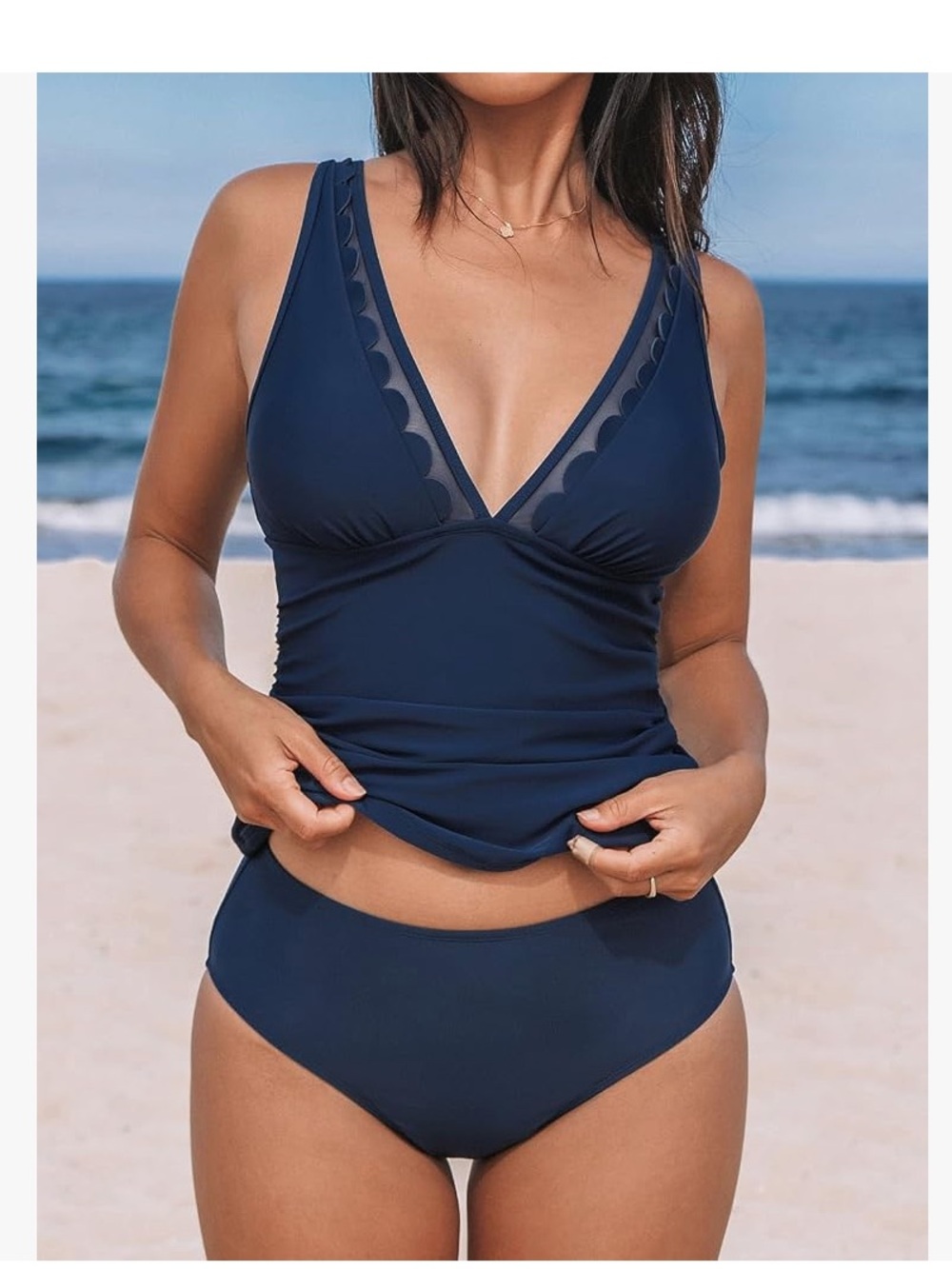 Navy Blue two piece tankini